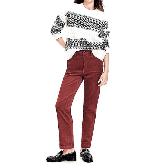 Loft Terracotta Brown Modern Fit Straight Leg Corduroy Jeans Pants Size 26/2 - Picture 9 of 12